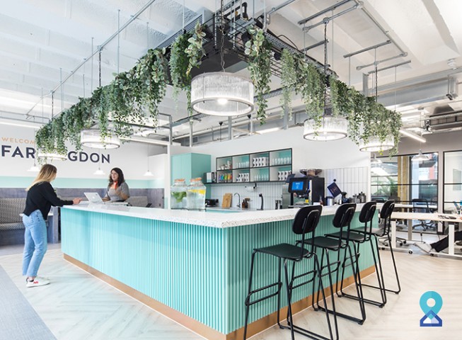 coworking space in Farringdon, London